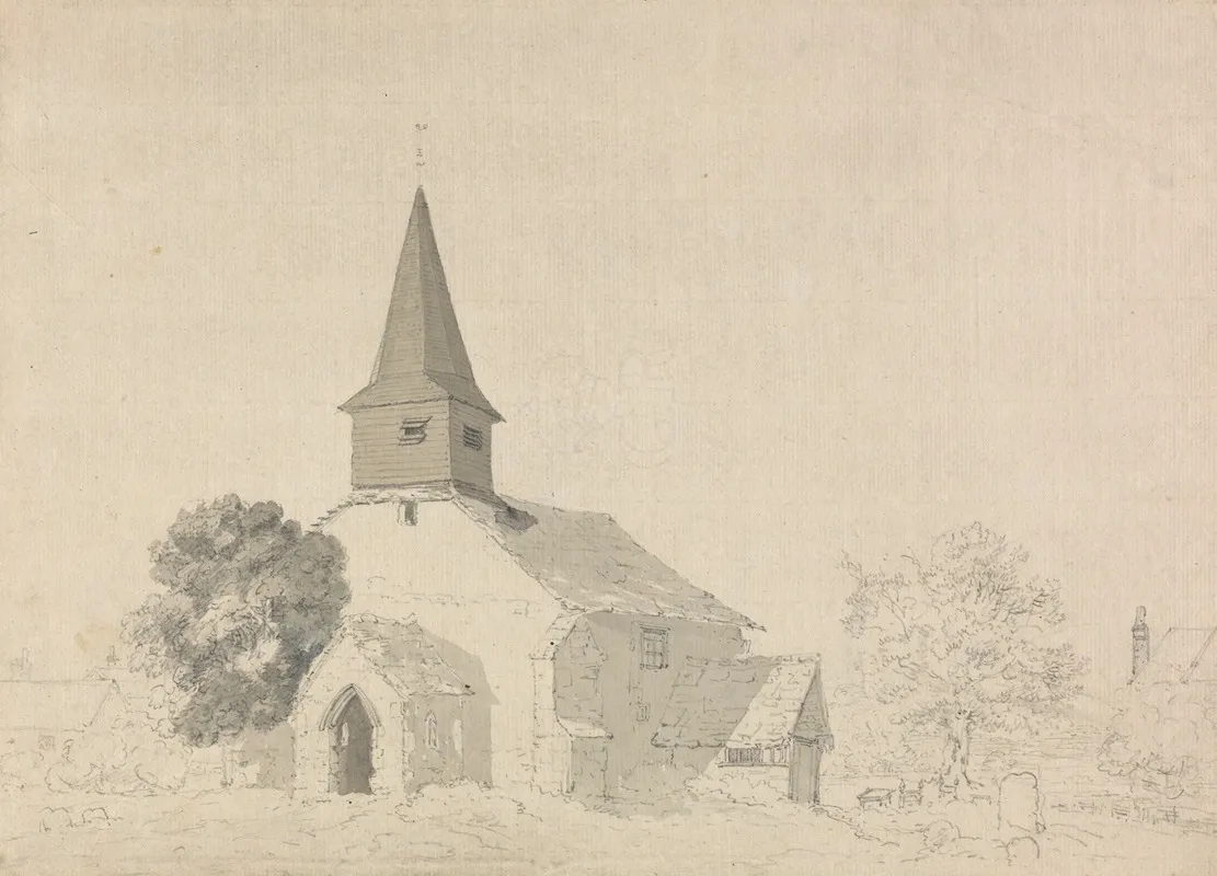 Capel Church Near Dorking Surrey Wall Art by John Monro - High-Resolution Digital Print