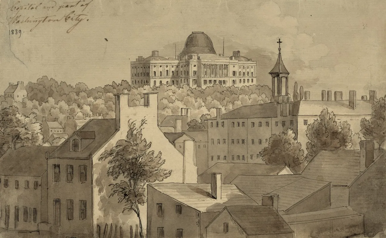 Capitol And Part Of Washington City