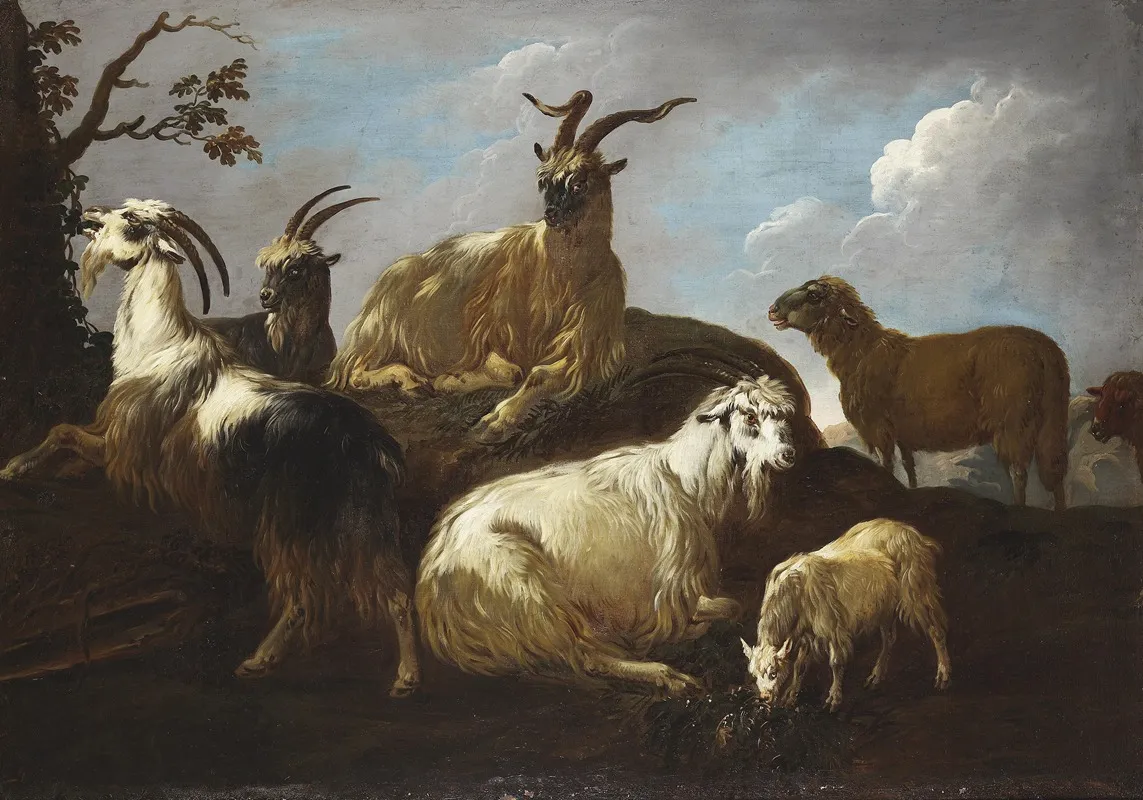 Capre E Pecore In Un Paesaggio