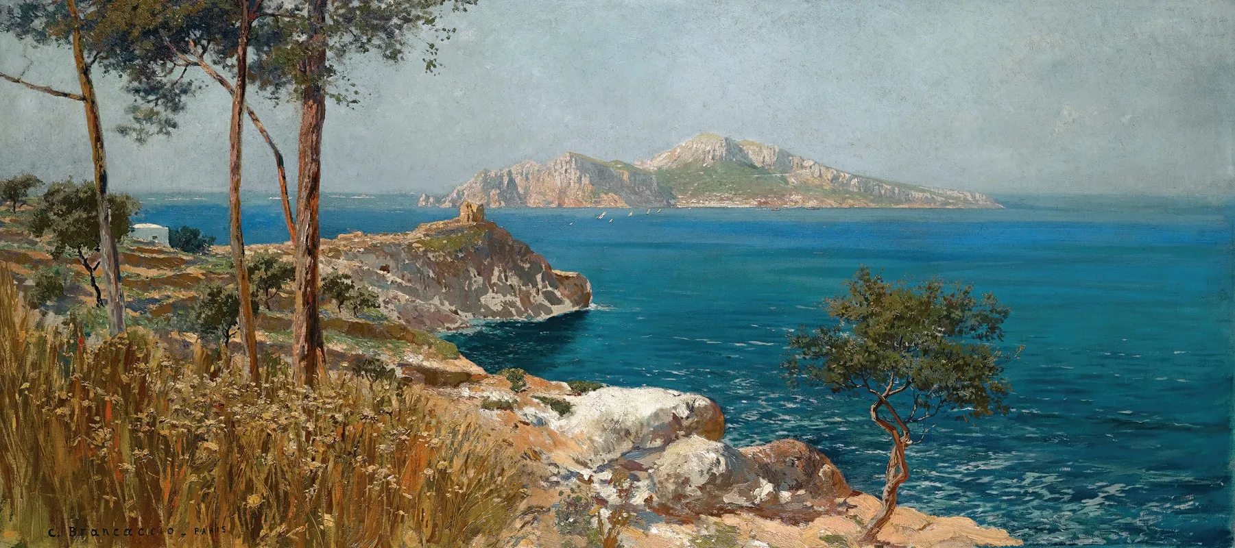 Capri From Sorrento Wall Art by Carlo Brancaccio - High-Resolution Digital Print