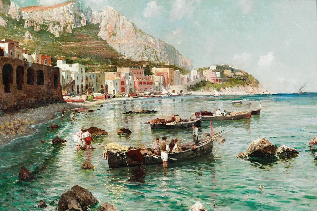 Capri Marina Grande Wall Art by Attilio Pratella - High-Resolution Digital Print