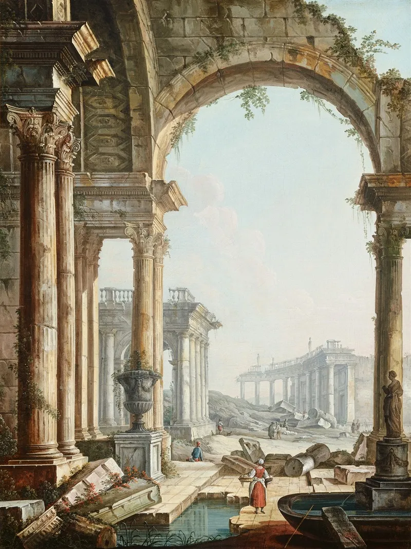 Capriccio With Ruins 2 Wall Art by Pietro Bellotti - High-Resolution Digital Print