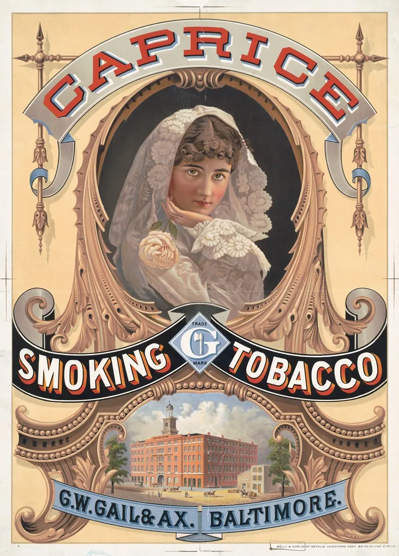 Caprice Smoking Tobacco G W Gail Ax Baltimore Wall Art by Wells & Hope Co. - High-Resolution Digital Print