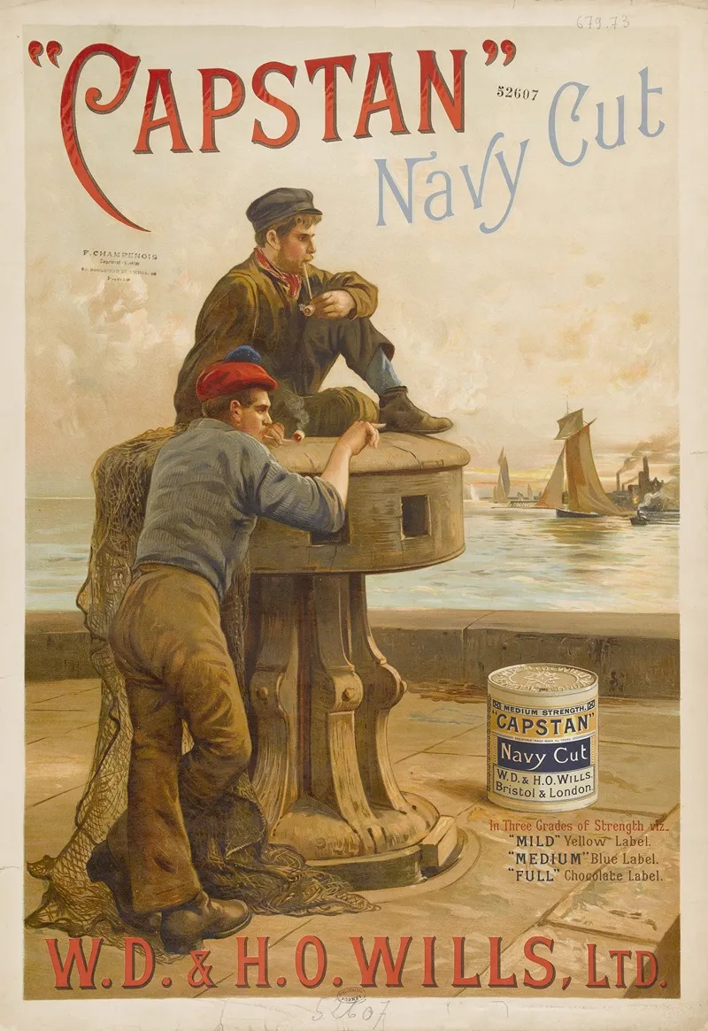 Capstan Navy Cut W D H O Wills Ltd Bristol London Wall Art by Anonymous - High-Resolution Digital Print