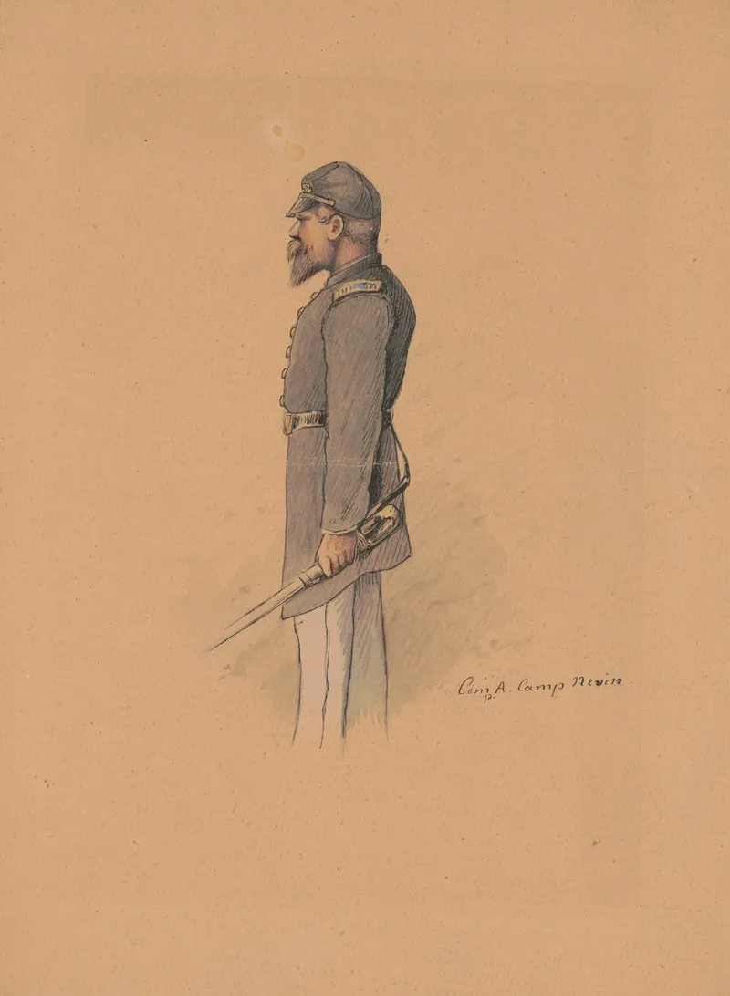 Captain Francis Erdelmeyer Company A 24th Illinois Camp Nevin Kentucky