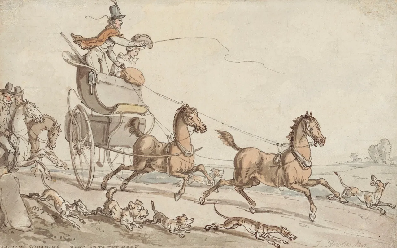 Captain Squander Bang Up To The Mark Wall Art by Thomas Rowlandson - High-Resolution Digital Print