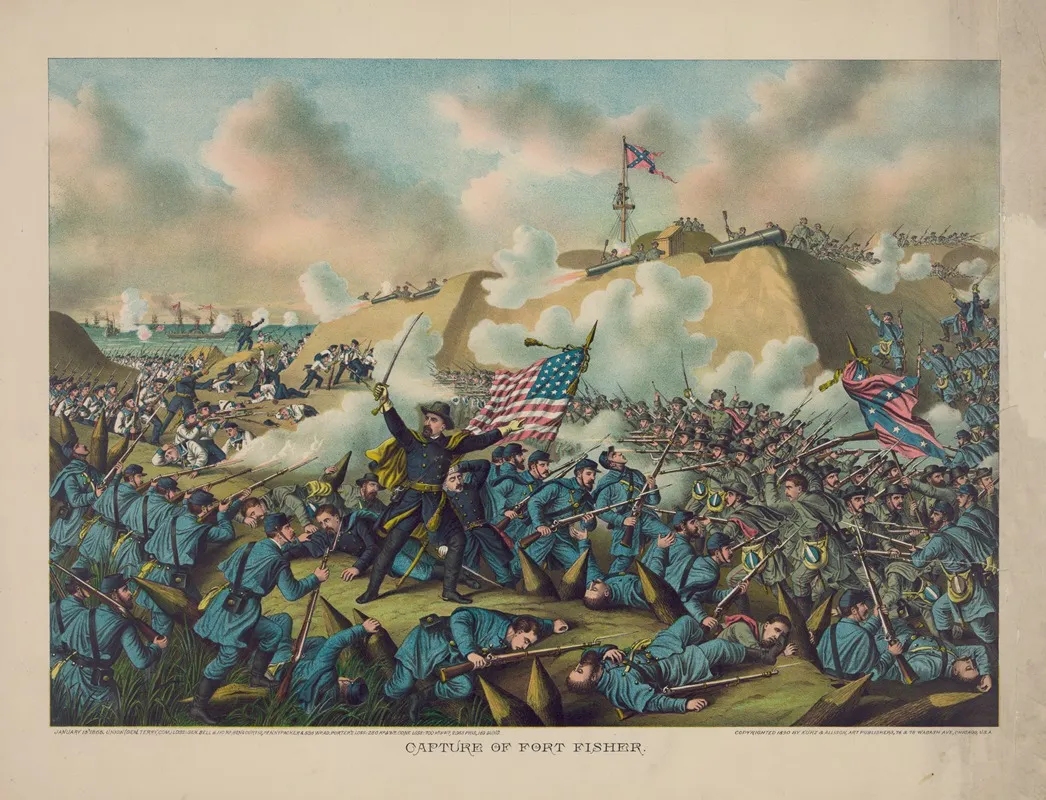 Capture Of Fort Fisher 3 Wall Art by Kurz & Allison - High-Resolution Digital Print
