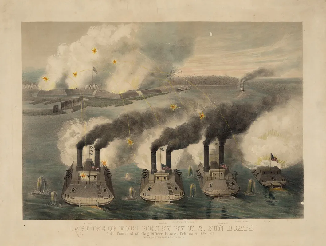 Capture Of Fort Henry By U S Gun Boats Under The Command Of Flag Officer Foote February 6th 1862
