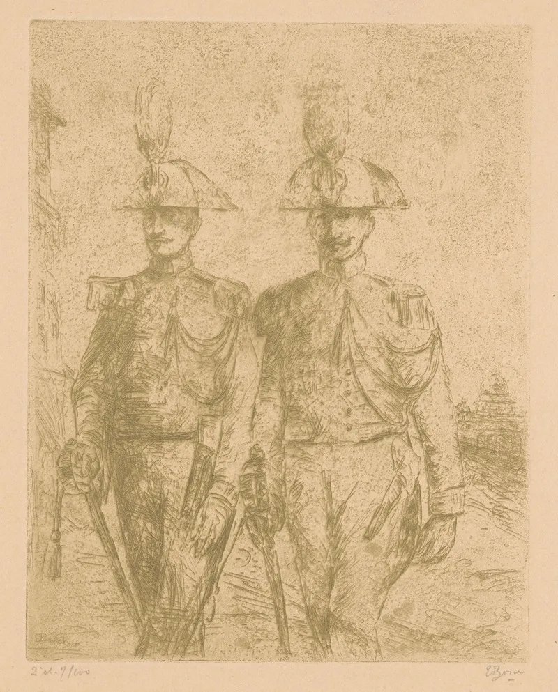 Carabinieri A Rome Wall Art by Etienne Bosch - High-Resolution Digital Print
