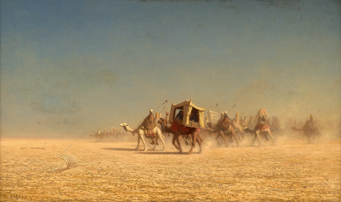 Caravan In The Desert 3 Wall Art by Théodore Frere - High-Resolution Digital Print