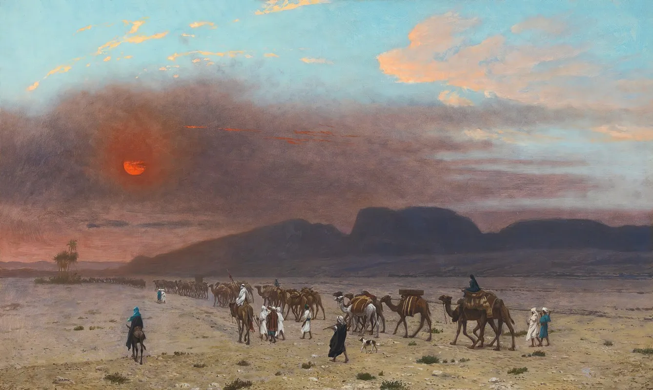 Caravane Dans Le Desert