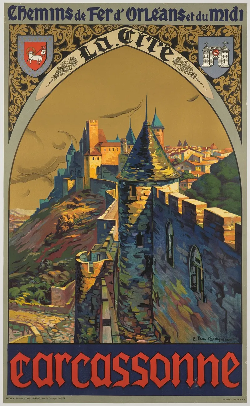 Carcassonne 3 Wall Art by E. Paul Champseix - High-Resolution Digital Print