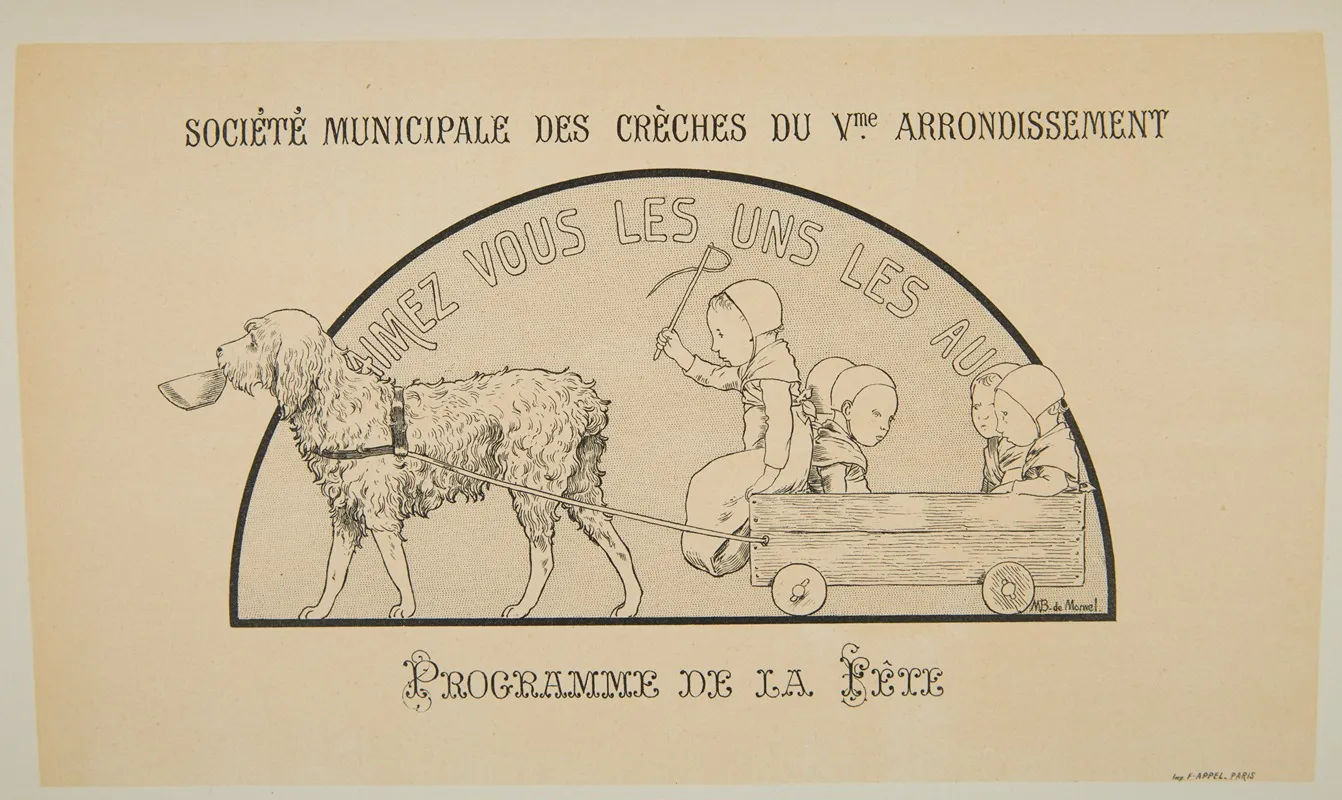Card From The Societe Municipale Des Creches Du Vme Program Arrondissement