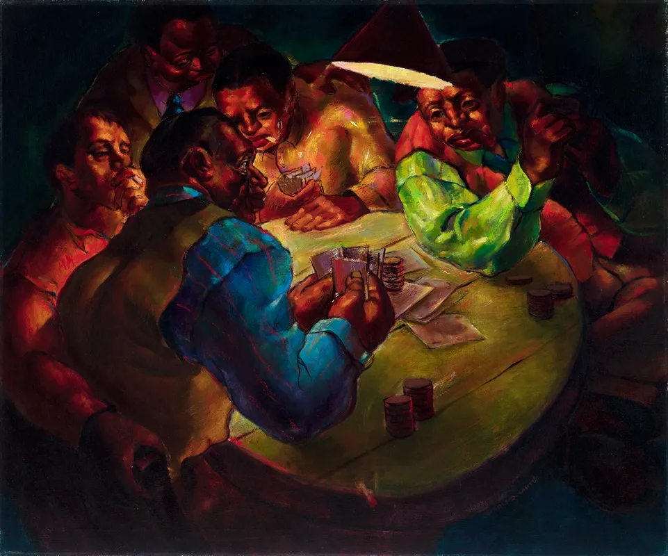 Card Players 8 Wall Art by Charles White - High-Resolution Digital Print