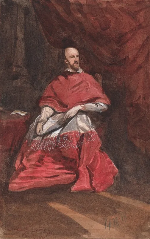 Cardinal Bentivoglio Wall Art by Hercules Brabazon Brabazon - Canvas Print