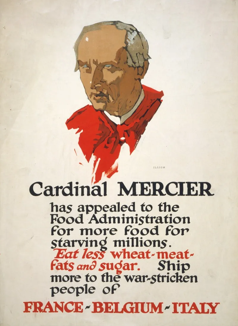 Cardinal Mercier Has Appealed To The Food Administration For More Food For Starving Millions Wall Art by George Illian - High-Resolution Digital Print