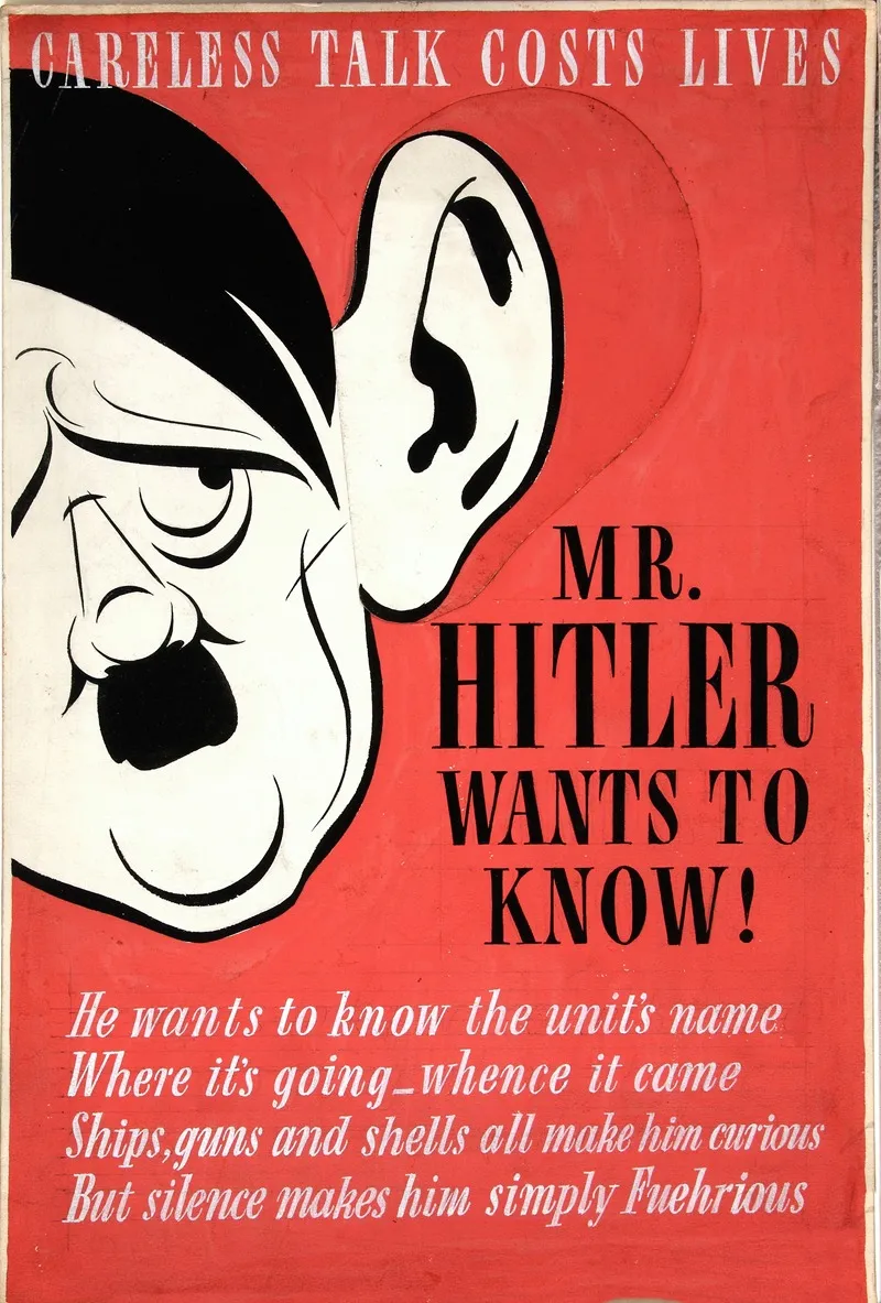 Careless Talk Costs Lives Mr Hitler Wants To Know Wall Art by Anonymous - High-Resolution Digital Print