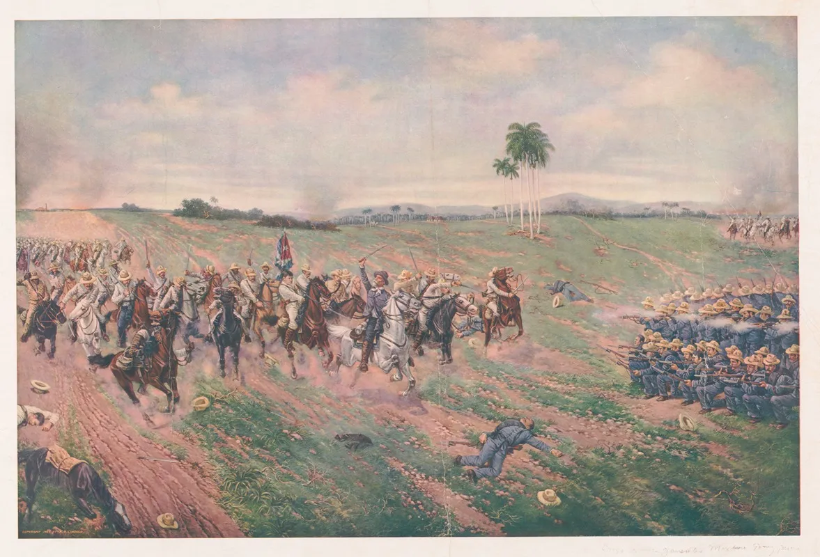 Cargo De Los Generales Maximo Gomeuz Y Maceo En Mall Timpo Dec 15 1895 Wall Art by F. Ybanez - High-Resolution Digital Print