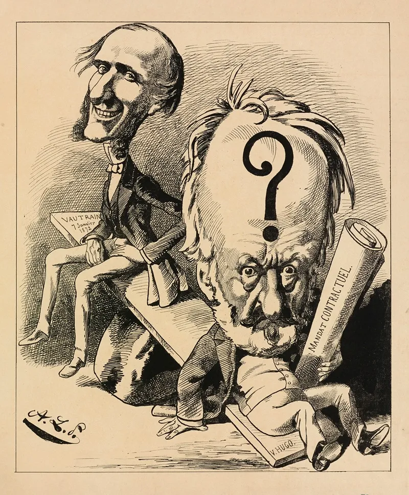 Caricature De Victor Hugo Candidat Malheureux A Lelection Legislative Complementaire Du 7 Janvier 1872 Wall Art by Zut (Alfred Le Petit) - High-Resolution Digital Print
