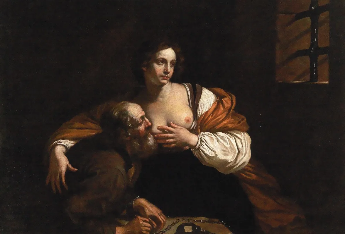 Caritas Romana 3 Wall Art by Guercino - High-Resolution Digital Print