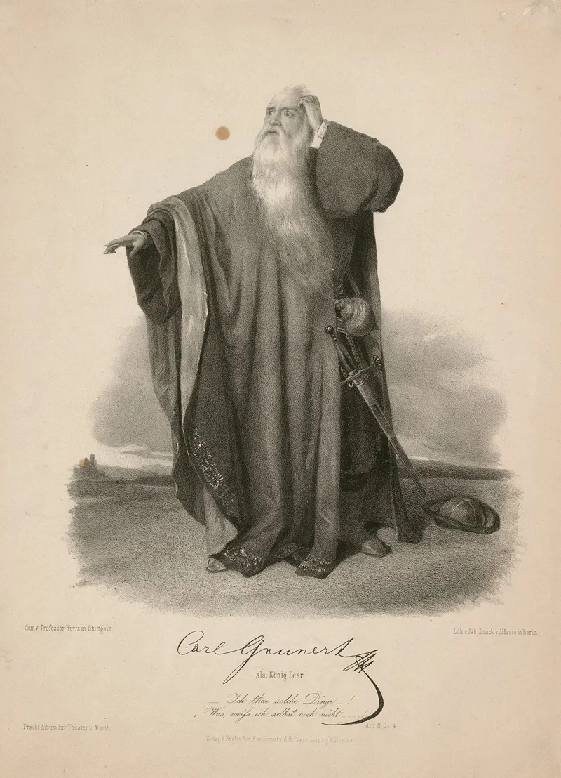 Carl Grunert Als Konig Lear In Shakespeares King Lear Wall Art by Albert Henry Payne - High-Resolution Digital Print