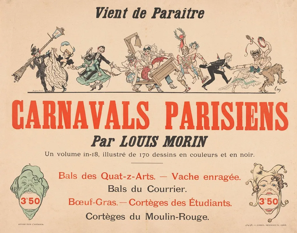 Carnavals Parisiens Wall Art by Louis Morin - High-Resolution Digital Print