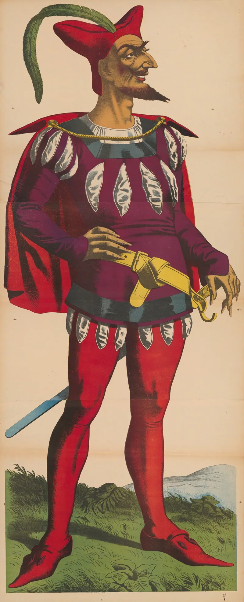 Carnival Figure Dressed As Mephistopheles Demon From German Folklore Wall Art by René Ackermann - High-Resolution Digital Print