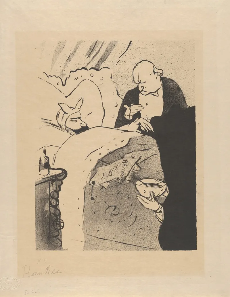 Carnot Is Sick From Les Vieilles Histoires Wall Art by Henri de Toulouse-Lautrec - High-Resolution Digital Print