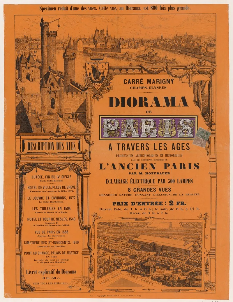 Carre Marigny Champs Elyssees Diorama De Paris A Travers Les Ages