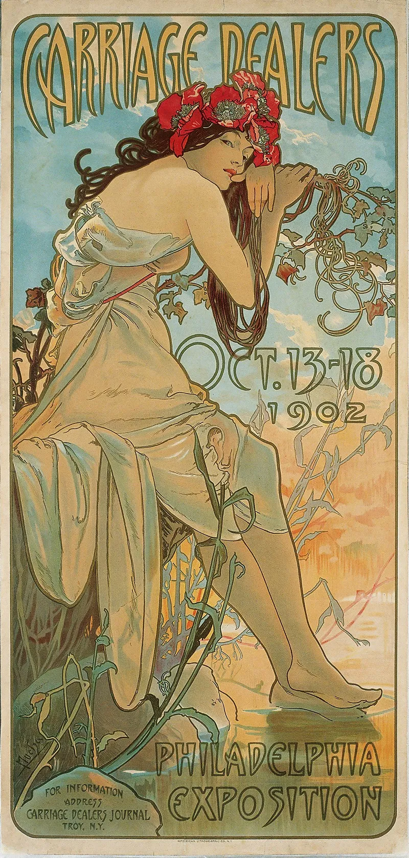 Carriage Dealers Wall Art by Alphonse Mucha - High-Resolution Digital Print