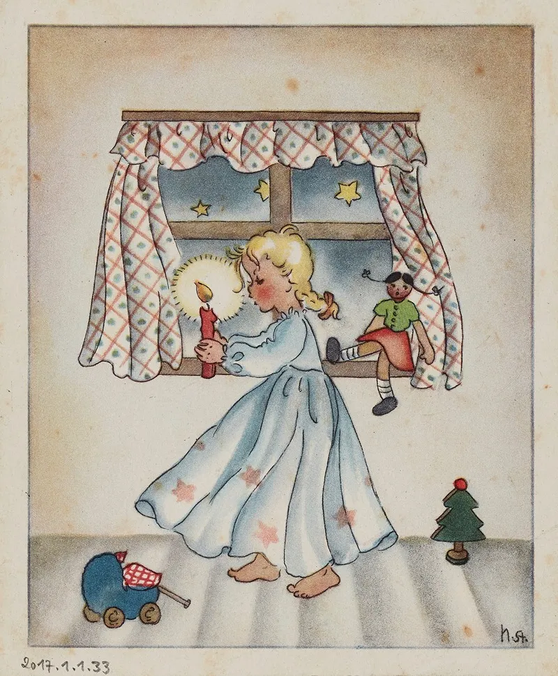 Carte Illustree Adressee A Une Enfant Nommee Karin Par Sa Mere Wall Art by Nora Stechmann - High-Resolution Digital Print