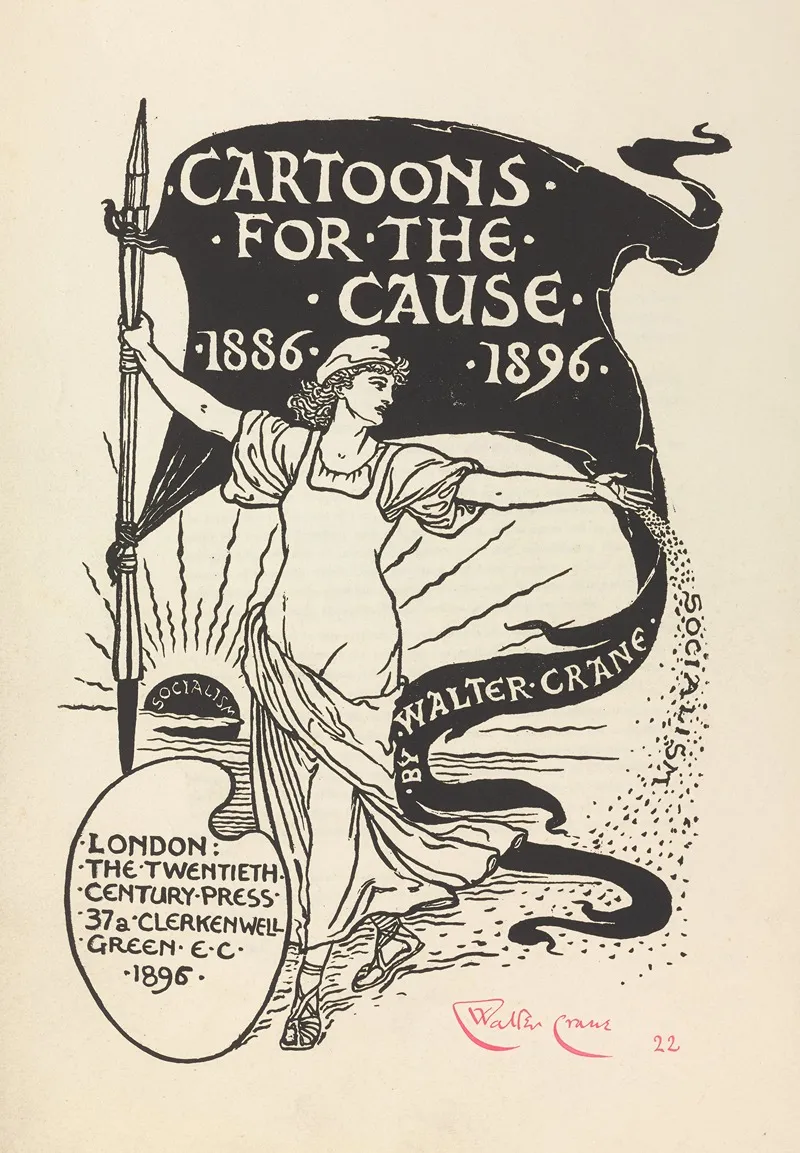 Cartoons For The Cause Pl 1 Wall Art by Walter Crane - High-Resolution Digital Print