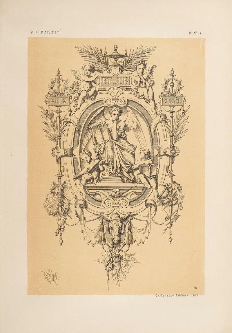 Cartouche Maniere Italienne 2 Wall Art by Michel Liénard - High-Resolution Digital Print
