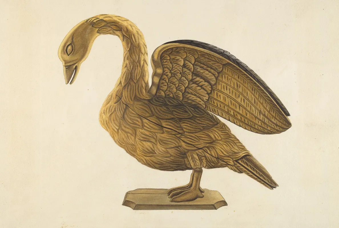 Carved Goose Wall Art by Sumner Merrill - High-Resolution Digital Print