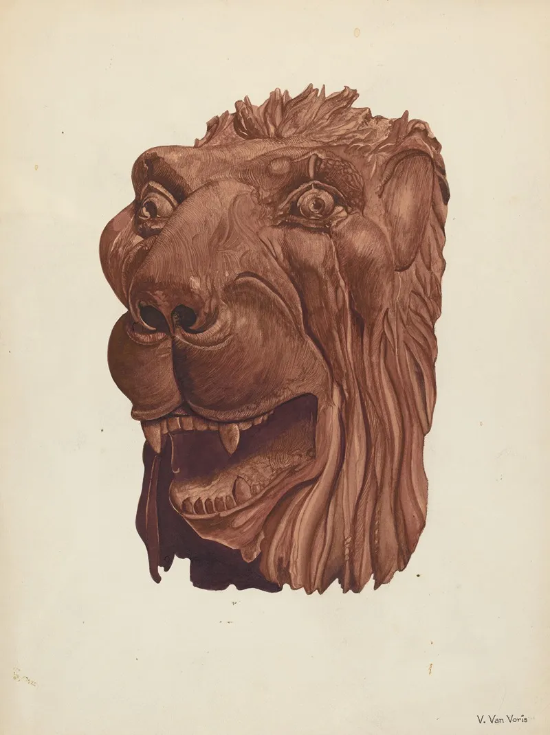 Carved Lions Head