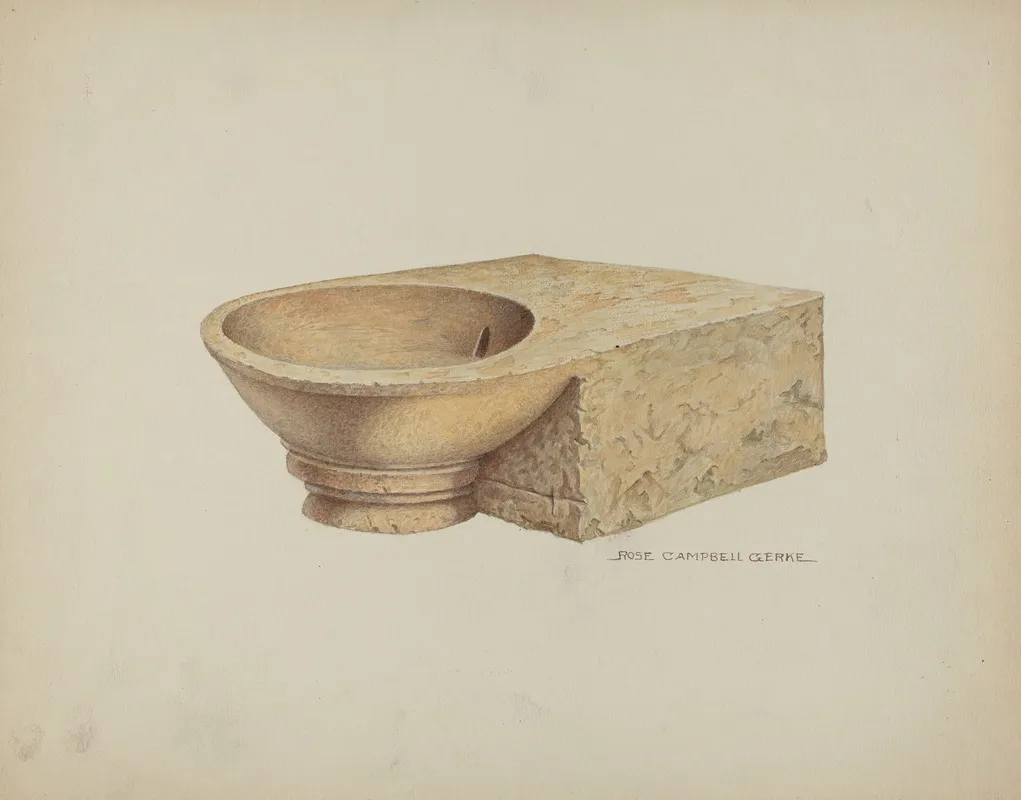 Carved Stone Was Basin
