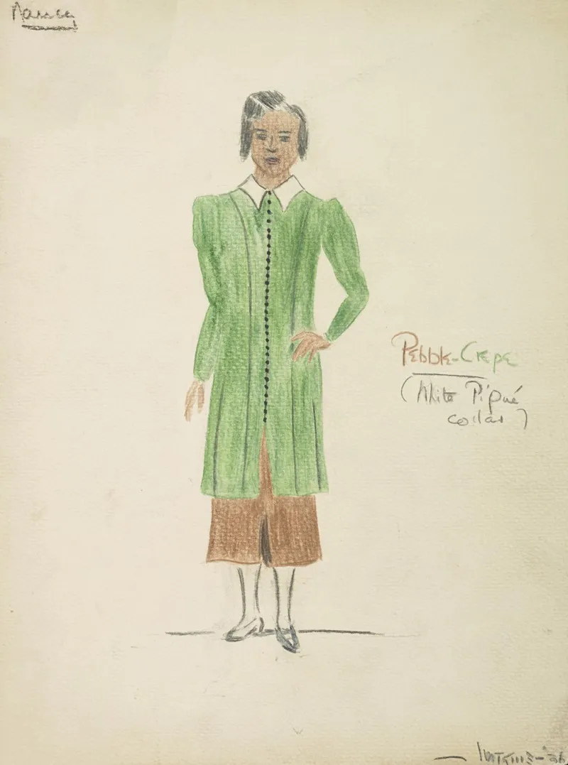 Case Of Philip Lawrence Green Coat With Brown Skirt