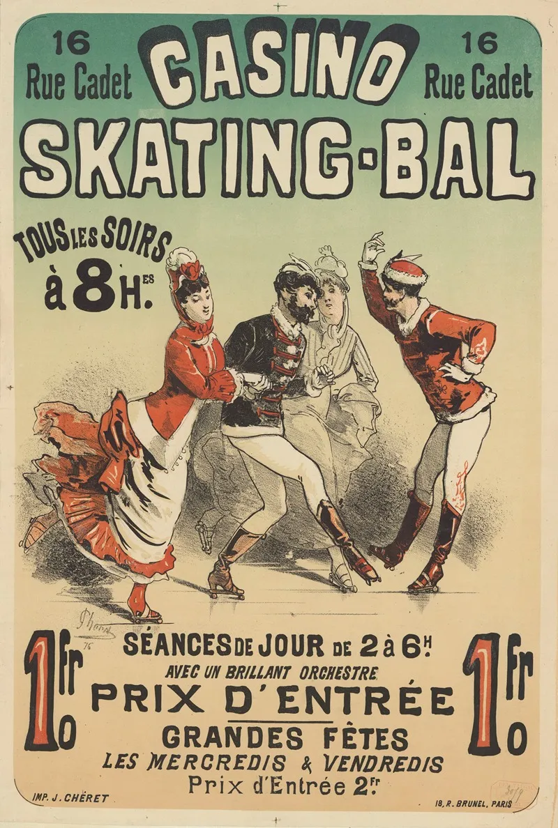 Casino 16 Rue Cadet Skating Bal Seances De Jour Avec Un Brillant Orchestre Mai 1876