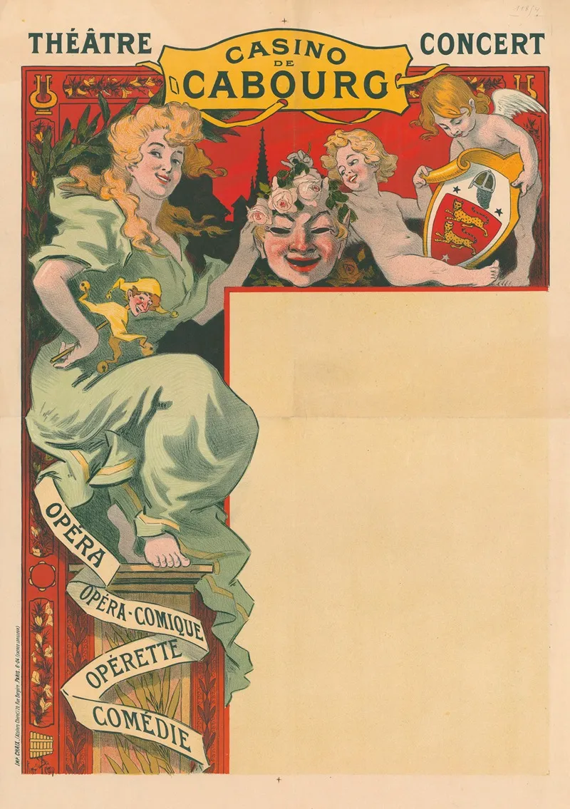 Casino De Cabourg Theatre Concert Opera Wall Art by René Péan - High-Resolution Digital Print