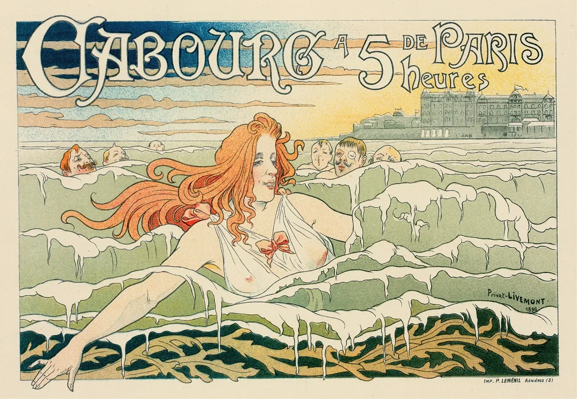 Casino De Cabourg Wall Art by Henri Privat-Livemont - High-Resolution Digital Print