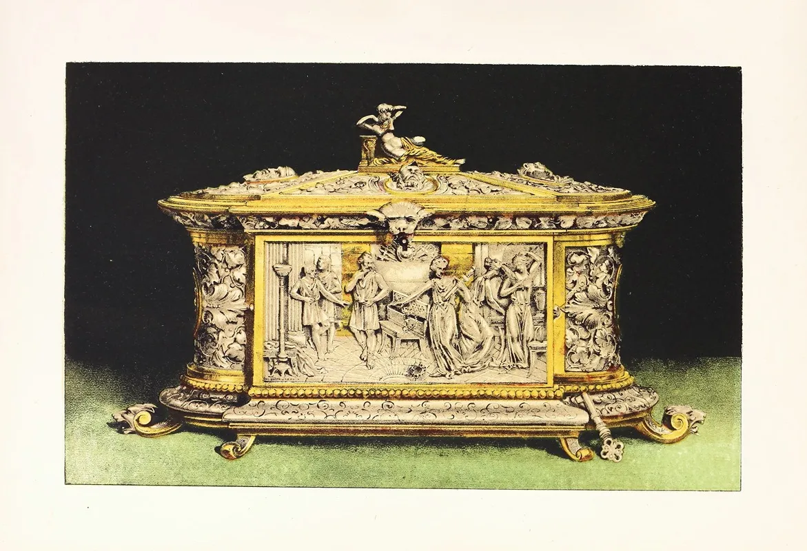 Casket In Oxydised Silver Wall Art by John Charles Robinson - High-Resolution Digital Print