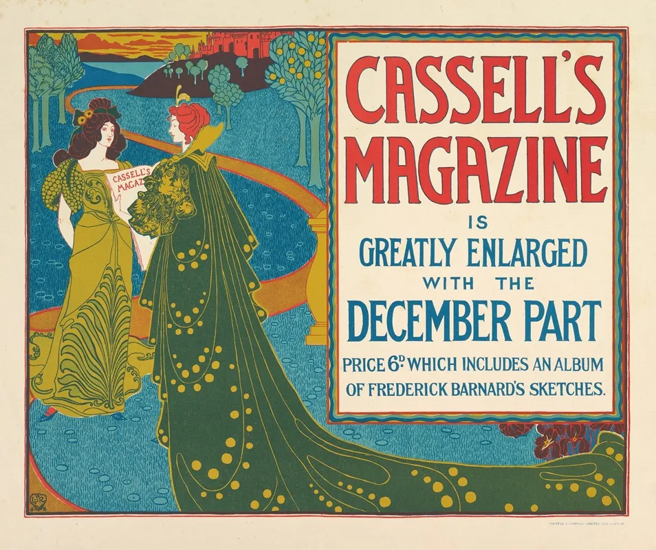 Cassells Magazine December Wall Art by Louis Rhead - High-Resolution Digital Print