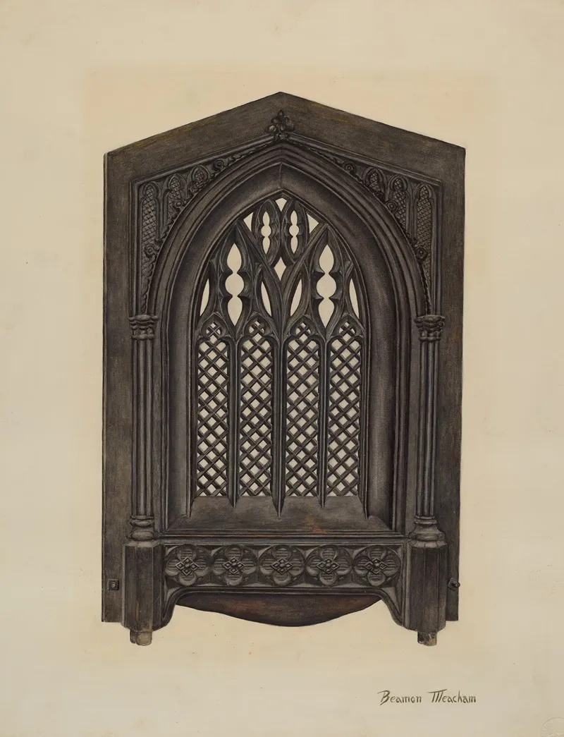 Cast Iron Gate Front Wall Art by Beamon Meacham - High-Resolution Digital Print