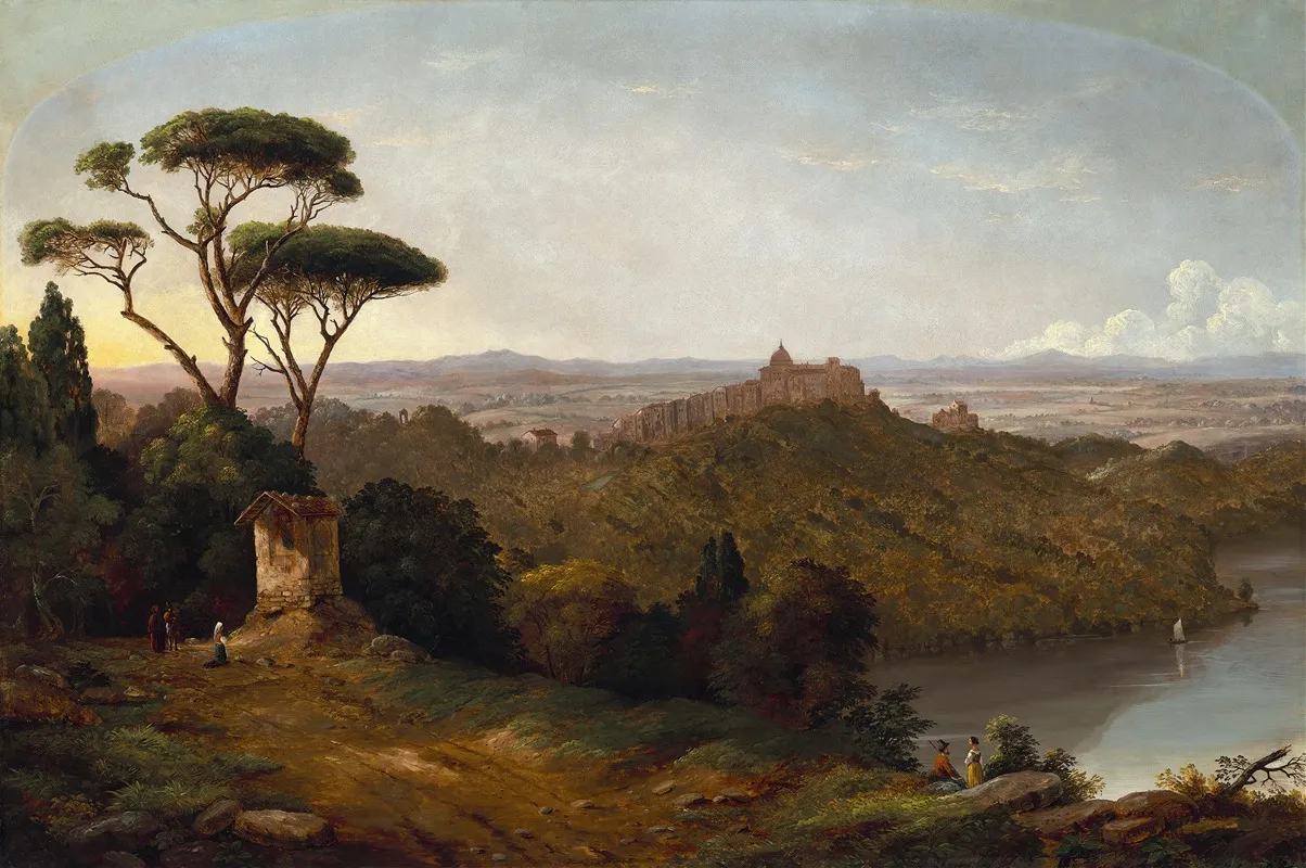 Castle Gondolfolake Albanoitaly Wall Art by Christopher Pearse Cranch - High-Resolution Digital Print