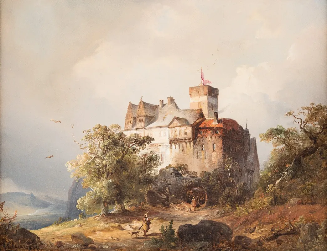 Castle In Stormy Landscape