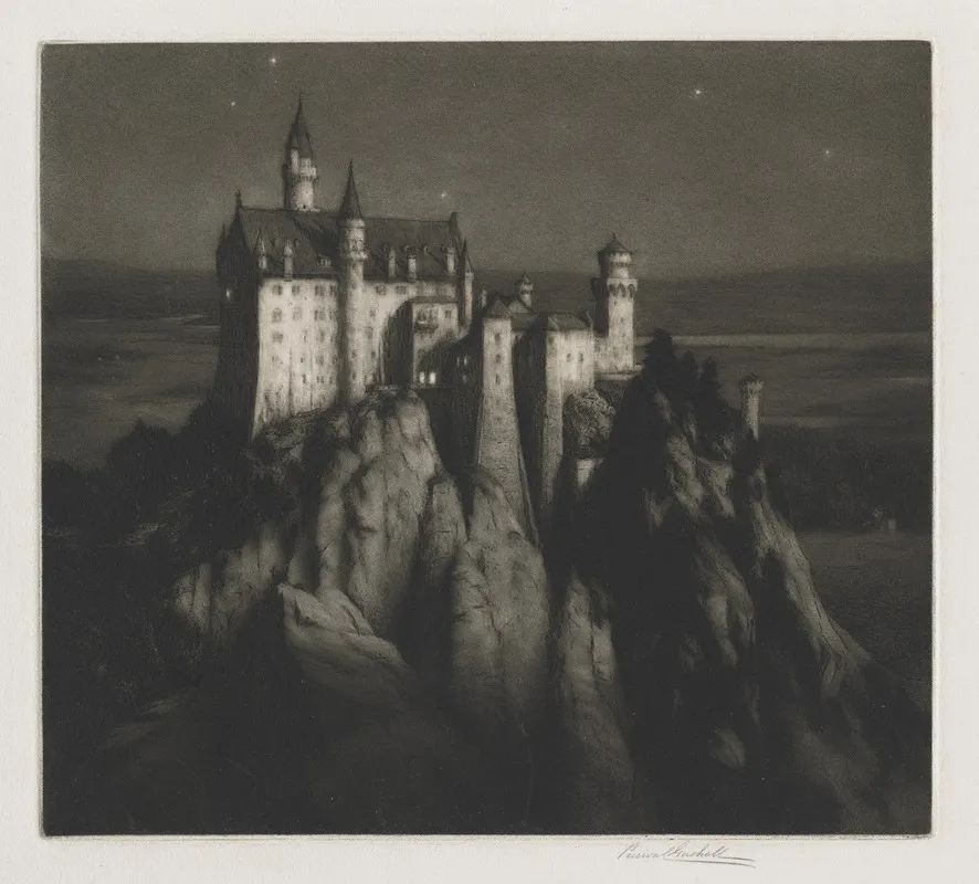 Castle Neuschwanstein 2 Wall Art by George Percival Gaskell - High-Resolution Digital Print