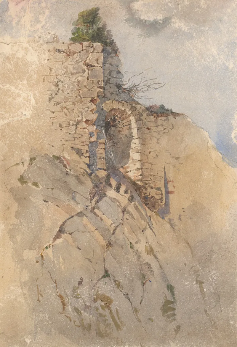Castle Ruins Wall Art by Ladislav Mednyánszky - High-Resolution Digital Print