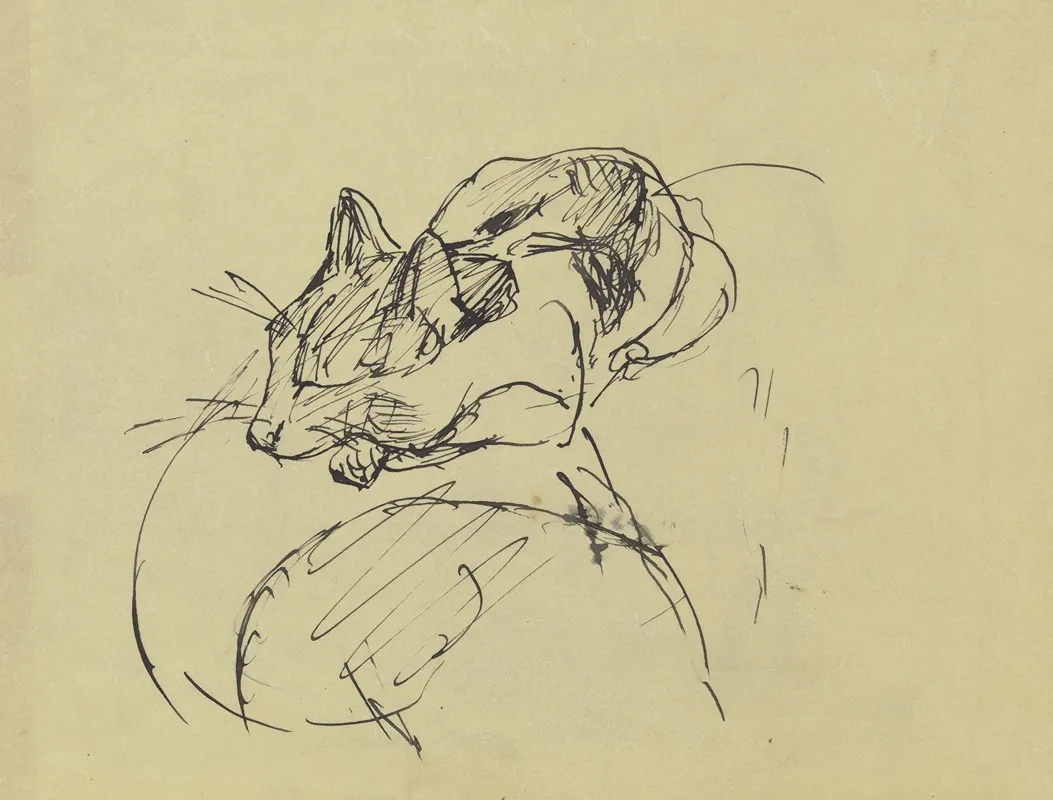 Cat 13 Wall Art by Max Beckmann - High-Resolution Digital Print