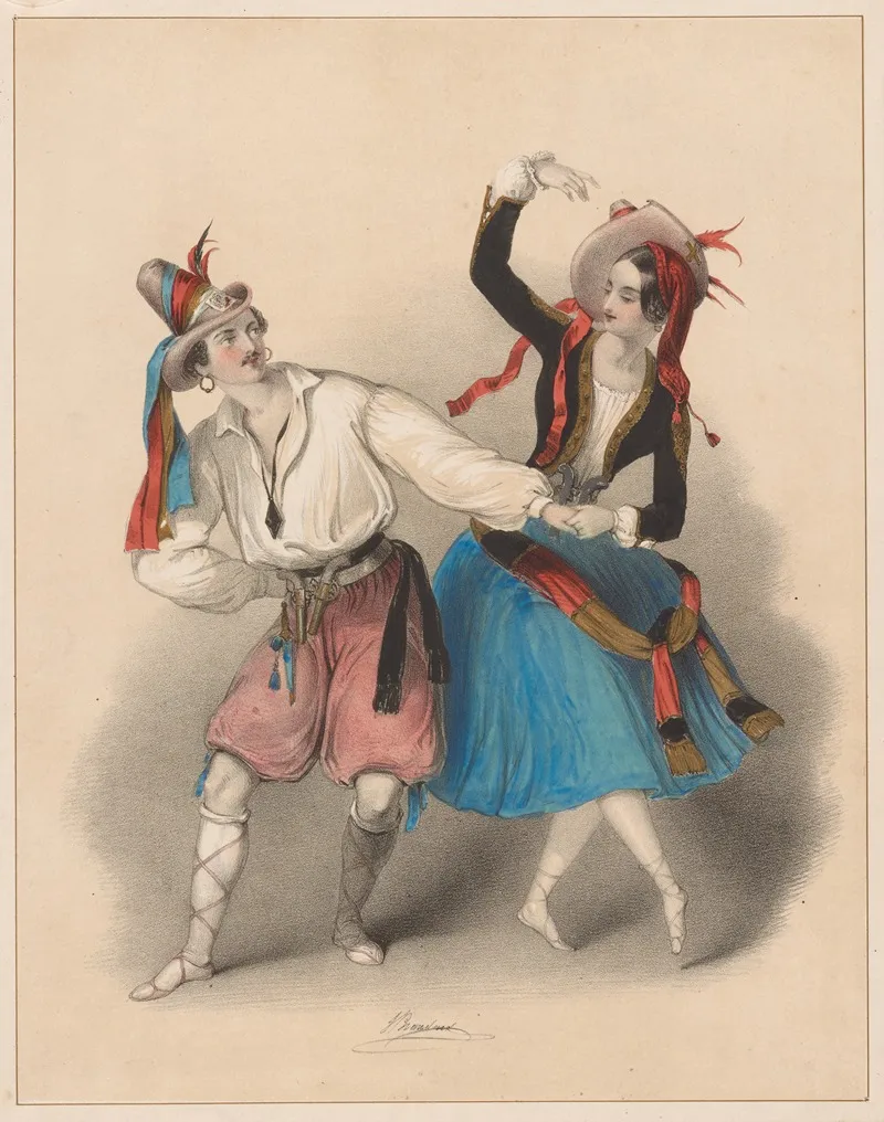 Catarina Ou La Fille Du Brigand The Grand Ballet By M Perrot Wall Art by John Brandard - High-Resolution Digital Print
