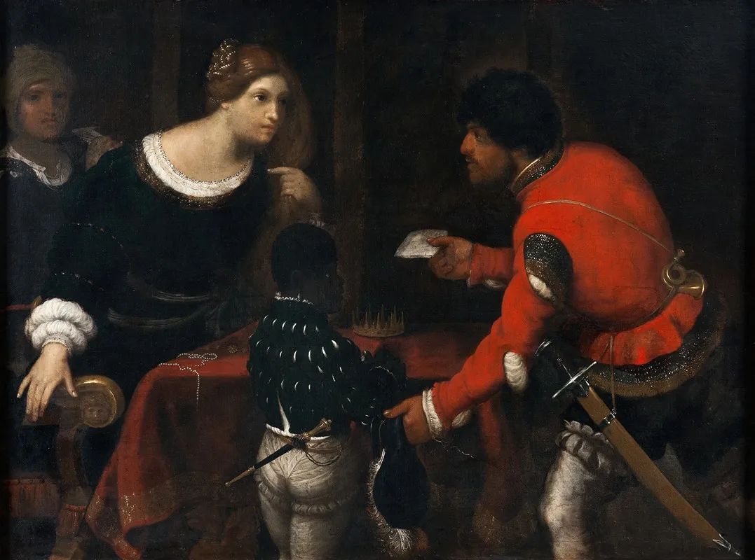 Caterina Cornaro Queen Of Cyprus Receiving A Letter From The Council Wall Art by Giuseppe Caletti - High-Resolution Digital Print